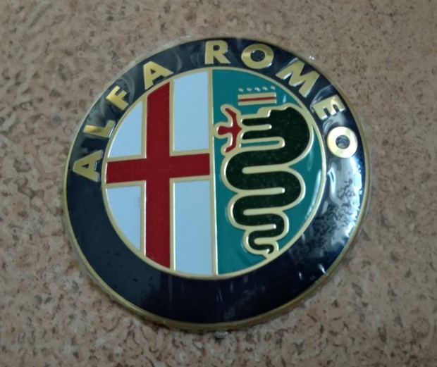Új 74 mm-es Alfa Romeo embléma (logó, jel) többféle színben
