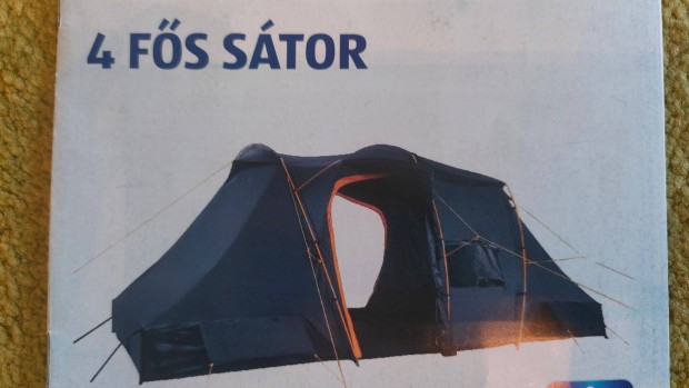 Új Adventuridge 4 fős sátor kempingsátor 2 hálófülkével családi sátor,