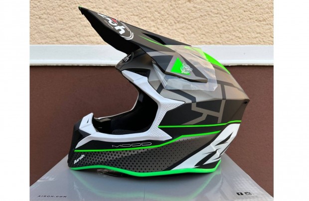 j Airoh Wraap Mood matt zld enduro, mx, cross sisak, buksisak (M)