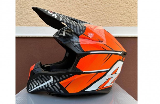 Új Airoh Wraap narancs/fekete enduro, mx, cross sisak, bukósisak (S)