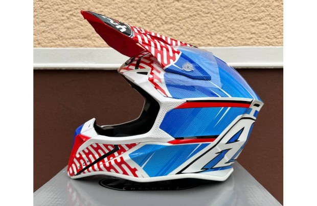 j Airoh Wraap piros/kk/fehr enduro, mx, cross sisak, buksisak (M)