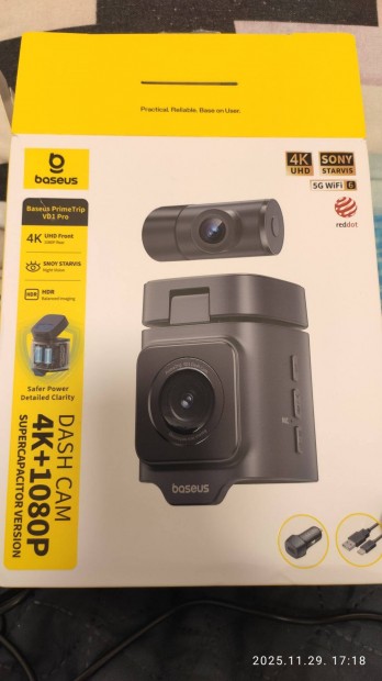 j Akcis Baseus vd1 pro 4K menetrgzt dashcam kamera