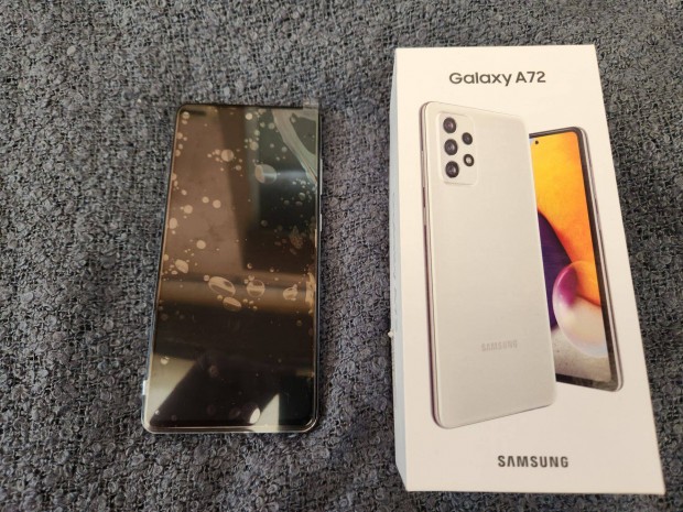 j llapot! Samsung Galaxy A72 Dualsim, fehr, 128/6 GB