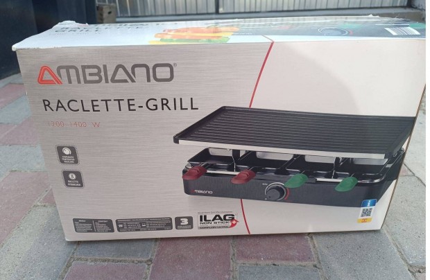 j Ambiano Raclette Grill, elektromos grillst, 8 szemlyes, hibtlan