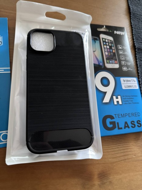Új Apple Iphone 15 plus tok + 2 kijelzövédö fólia