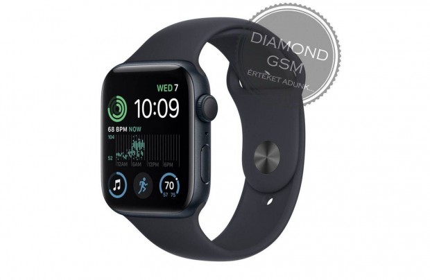 j Apple Watch SE 2023 40mm Fekete Alumniumtok, Fekete Sportszjjal,