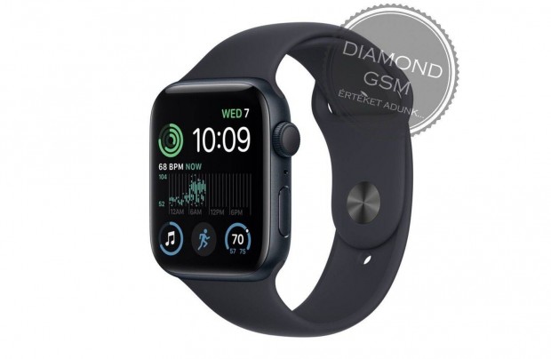 j Apple Watch SE 2023 40mm Fekete Alumniumtok, Fekete Sportszjjal,