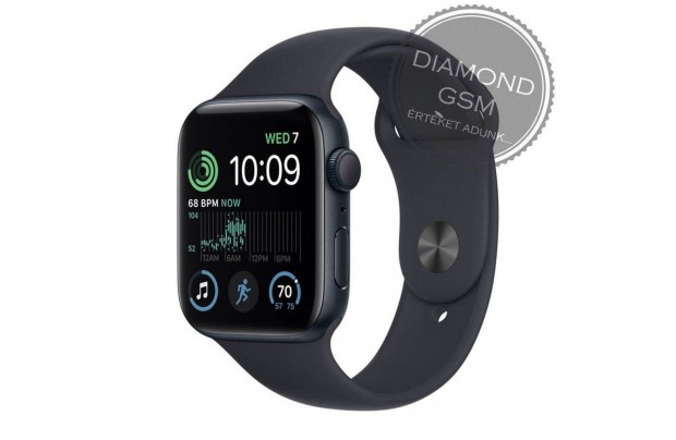 j Apple Watch SE 2023 40mm Fekete Aluminiumtok, Fekete Sportszjjal,
