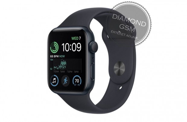 j Apple Watch SE 2023 40mm Fekete Alumniumtok, Fekete Sportszjjal,