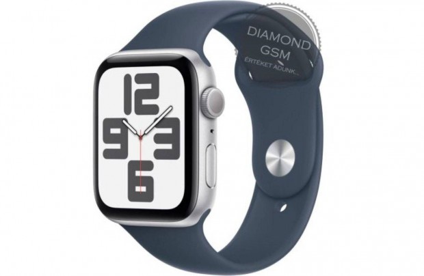 j Apple Watch SE 2023 44mm Ezst Alumniumtok, Kk Sportszjjal,