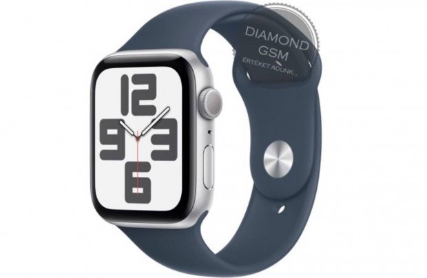 j Apple Watch SE 2023 44mm Ezst Alumniumtok, Kk Sportszjjal,