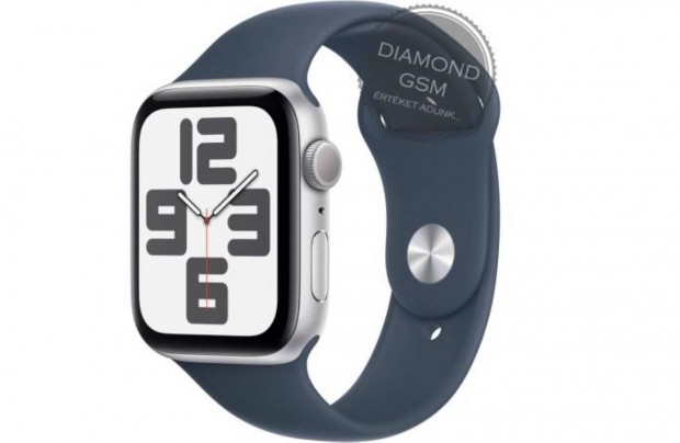 j Apple Watch SE 2023 44mm Ezst Alumniumtok, Kk Sportszjjal,