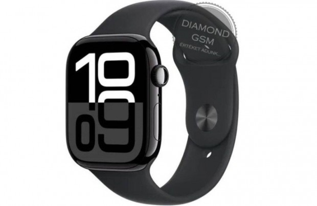 j Apple Watch Series 10 42mm Kozmoszfekete Alumniumtok, Fekete Spor