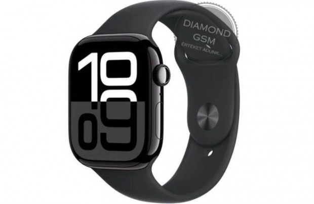 j Apple Watch Series 10 42mm Kozmoszfekete Alumniumtok, Fekete Spor