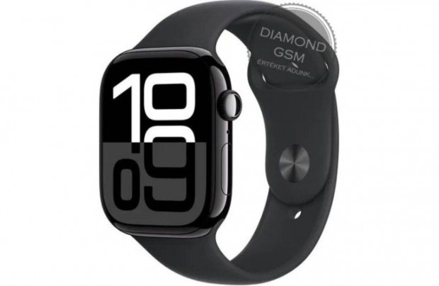 j Apple Watch Series 10 42mm Kozmoszfekete Alumniumtok, Fekete Spor