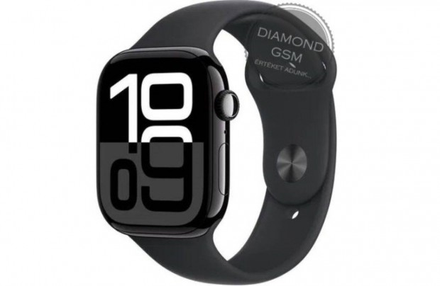 j Apple Watch Series 10 42mm Kozmoszfekete Alumniumtok, Fekete Spor