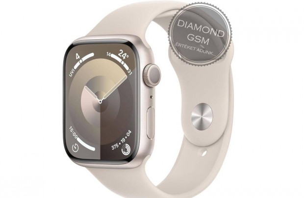j Apple Watch Series 9 41mm Csillagfny Alumniumtok, Csillagfny Sp