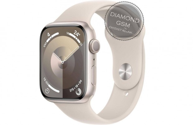 j Apple Watch Series 9 41mm Csillagfny Alumniumtok, Csillagfny Sp