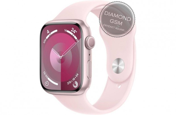 j Apple Watch Series 9 41mm Pink Aluminiumtok, Light Pink Sportszj