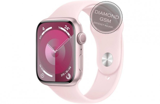 j Apple Watch Series 9 41mm Pink Alumniumtok, Light Pink Sportszj