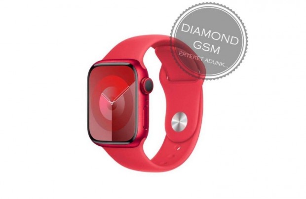 j Apple Watch Series 9 41mm Piros Alumniumtok, Piros Sportszjjal