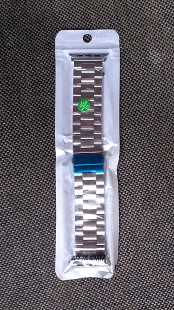 j Apple Watch raszj, 42/44mm, ezst szn, rozsdamentes acl