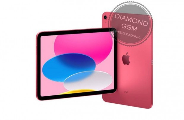 Új Apple ipad 10.9 2022 (10.Gen) 256GB WiFi Pink színben,