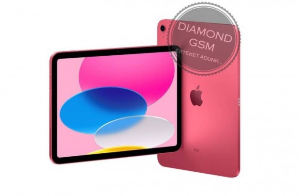 Új Apple ipad 10.9 2022 (10.Gen) 64GB WiFi Pink színben,