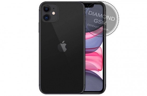 j Apple iphone 11 128 GB, Fekete sznben, gyri