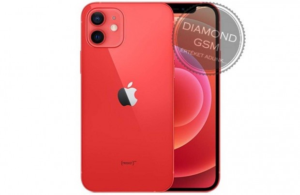 j Apple iphone 12 64 GB, Piros sznben, gyri
