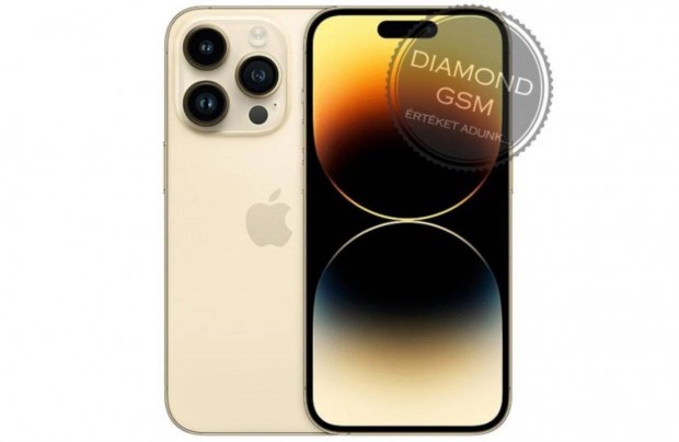 j Apple iphone 14 Pro Max 256 GB, Arany sznben, gyri krtyafggetle