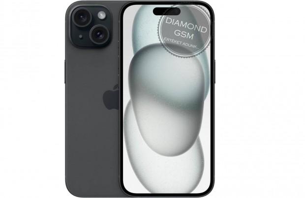 j Apple iphone 15 Plus 256 GB, Fekete sznben, gyri