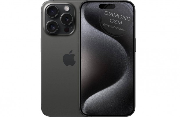 j Apple iphone 15 Pro 256 GB, Fekete Titn sznben