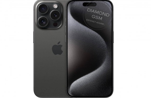 j Apple iphone 15 Pro 256 GB, Fekete Titn sznben,