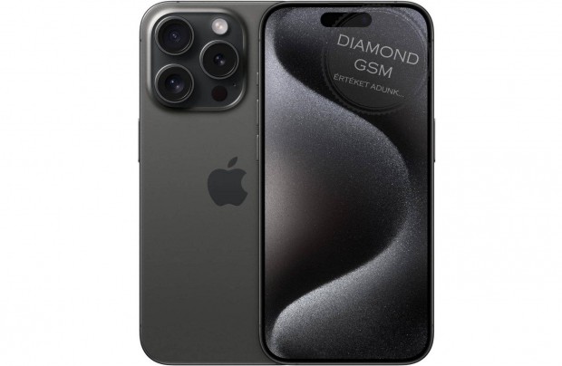 j Apple iphone 15 Pro 256 GB, Fekete Titn sznben,