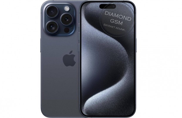Új Apple iphone 15 Pro Max 256 GB, Kék Titán színben,