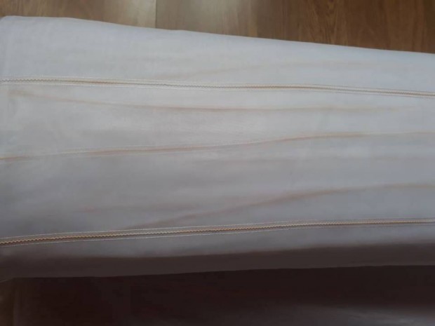 Új Aranysárga csíkos voile függöny (6,3m x 260 cm) Akció