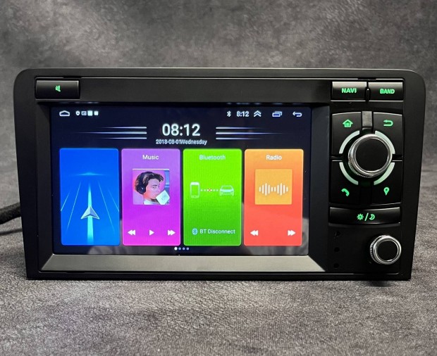 Új Audi A3 8P 2003-2012 Android Navigációs multimédia 2+32GB Carplay