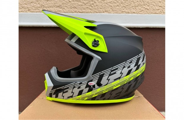 �j Bell MX-9 MIPS sz�rke/s�rga enduro, mx, cross sisak, buk�sisak (M)