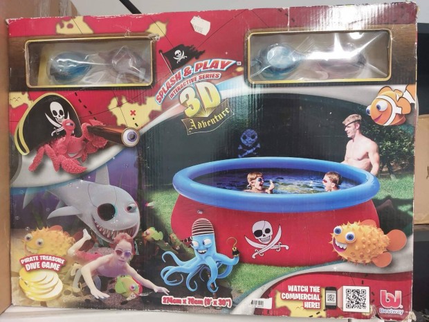 Új Bestway 3D falú interaktív gyerek medence 274*76cm