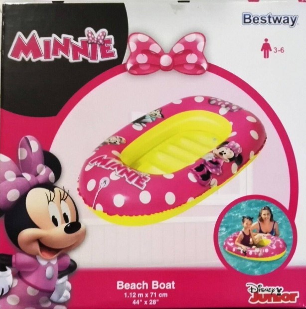 j Bestway Disney Minnie babacsnak 112x71cm felfjhat baba csnak
