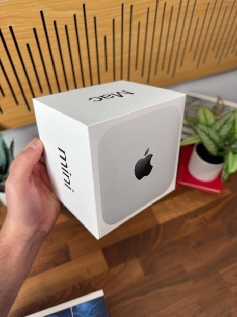 Új Bontatlan Mac mini M4 chip16-24GB 256-512GB SSD 1év Apple Garanciá