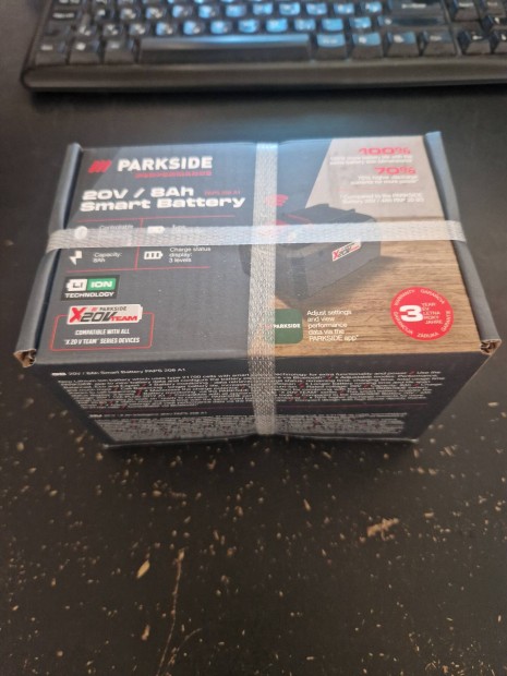 Új Bontatlan Parkside 20V 8Ah Smart Bluetooth-os akkumulátor eladó