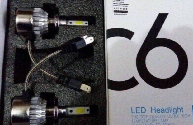 j C6 H7 LED fnyszr izz szett (2db) H7 foglalattal
