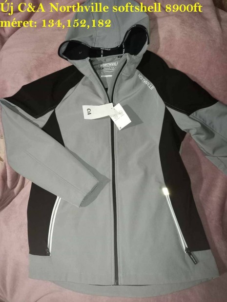 j C&A Northville blelt softshell szrke kabt