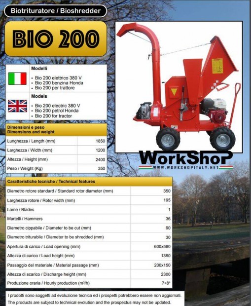 �j Caravaggi BIO 200 �gapr�t� Honda motorral