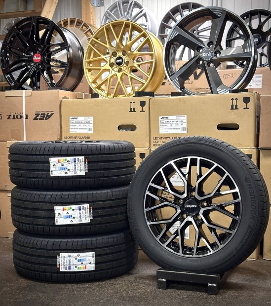 Új Carmani 16 zoll 5x112 alufelnik 205/55 R16 új nyári gumikkal