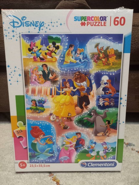 j Clementoni puzzle 60 db Disney hercegnk