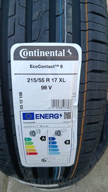�j Continental Ecocontact 6 215 55 R17 XL nyarigumi, �jpest 