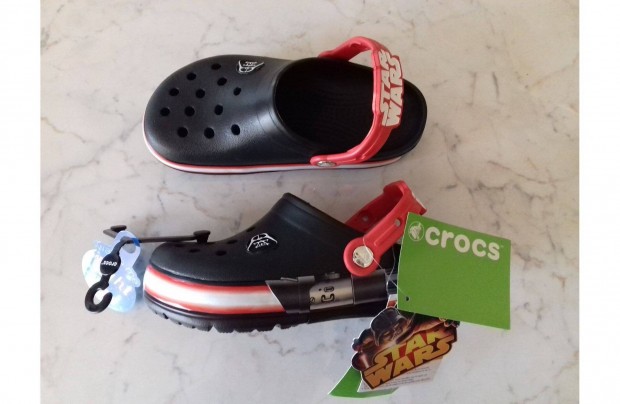 j Crocs Darthvader Vilgts fekete papucs 24-25(C8) mret